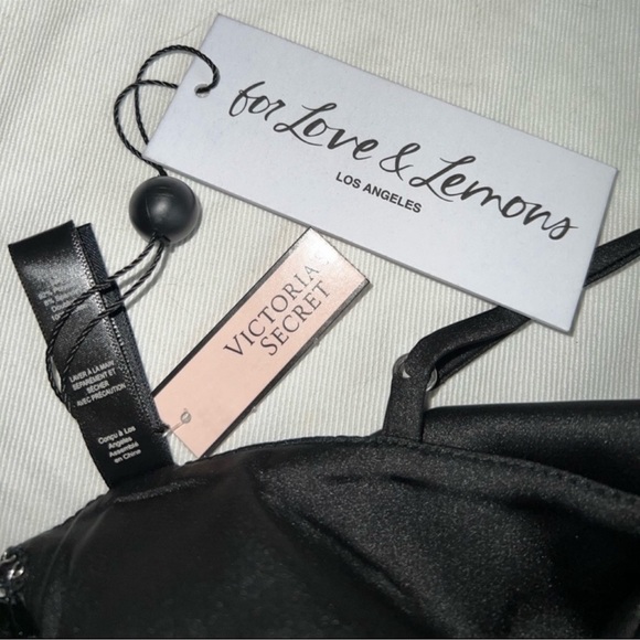 NWT For Love & Lemons × Victoria's Secret collab Scorpio Bodysuit. Black. Sz XS - Picture 6 of 6